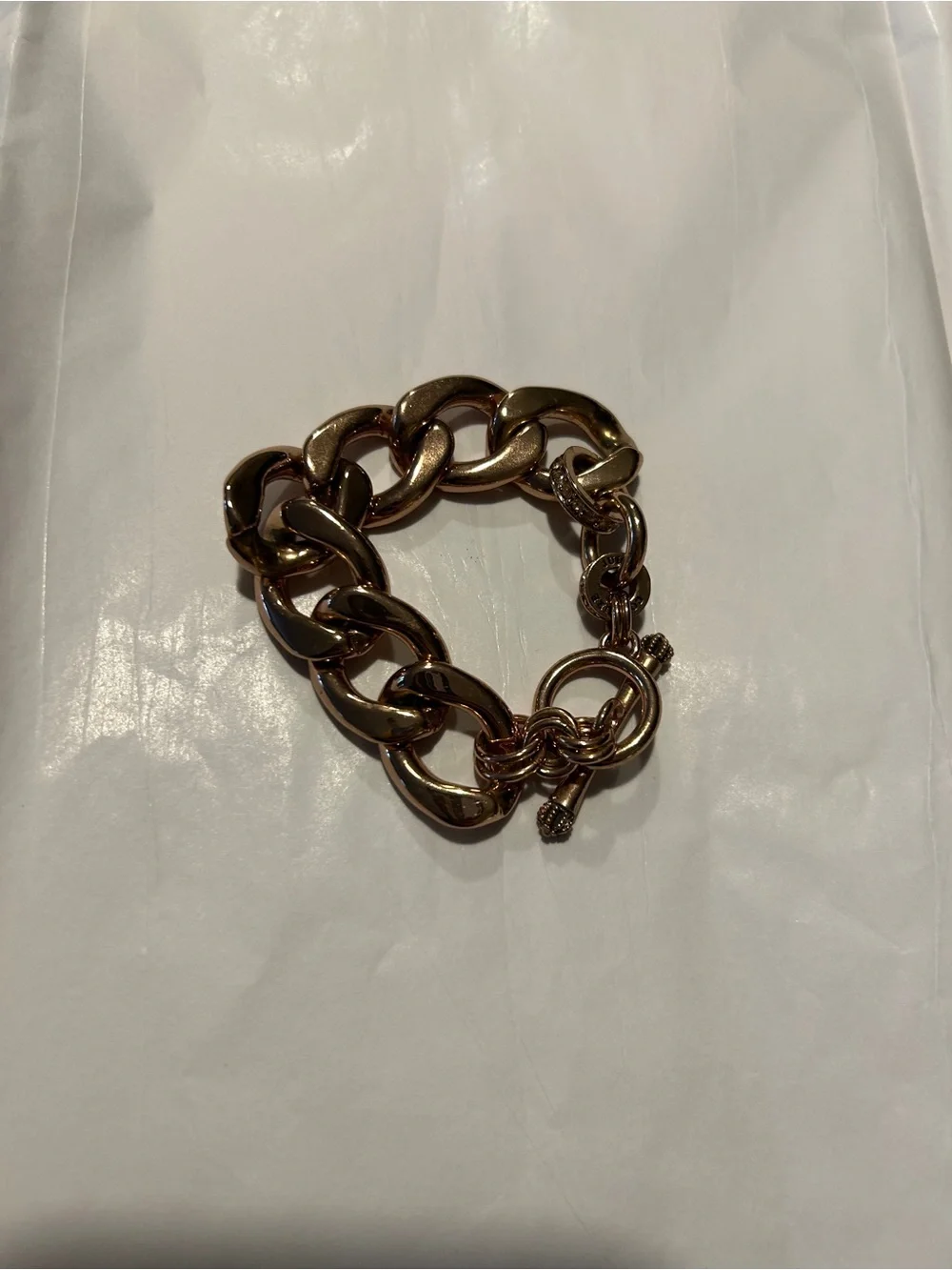 Vintage Juicy Couture rose gold Chunky Link Bracelet - Picture 1 of 6